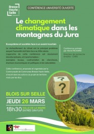Conf�rence : Le changement climatique dans les montagnes du Jura