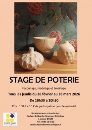 Stage de poterie