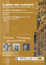 Grands romantiques : Dvorak, Schumann