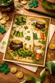Bricolage : carte sensorielle de la St Patrick