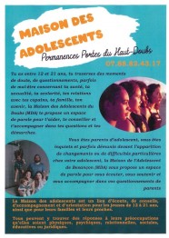 Permanence de La maison des adolescents
