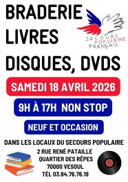 Braderie de livres, disques, CD, DVD, Vinyles
