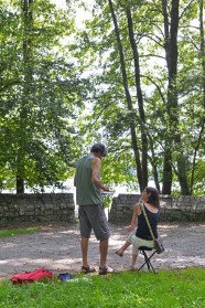 Peindre, au fil de l'eau : les berges du plan d'eau