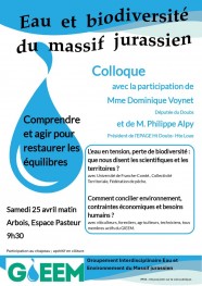 Colloque : Eau et biodiversit� du massif jurassien