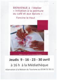 Atelier peinture au caf� et aux �pices