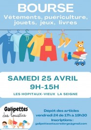 Bourse aux v�tements enfants, mat�riel de pu�riculture, jeux