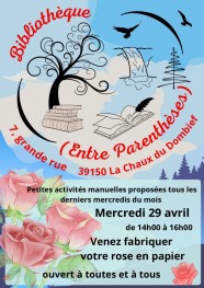 Atelier : Fabrication de rose en papier
