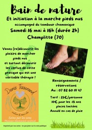 Bain de nature et marche pieds nus