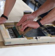 Atelier de s�rigraphie : Animal fagot�
