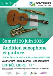 Audition - saxophone et guitare