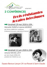 Conf�rence : Trois r�sistantes locales h�ro�que