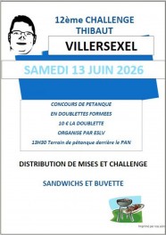 P�tanque : 12�me Challenge THIBAUT