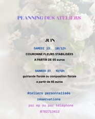 Atelier : couronnes de fleurs stabilis�es