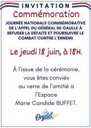 Comm�moration de l'appel du G�n�ral De Gaulle