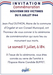 Comm�moration du 11 juillet 1944