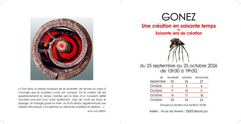 Paul GONEZ "SOIXANTE ANS DE CRÉATION"