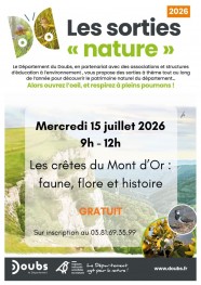 Sortie nature : Faune, flore et histoire du Mont d'or