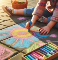 Concours de dessins � la craie