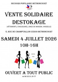 vente solidaire d�stockage �t�
