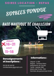 Randonn�e en cano� + fondue