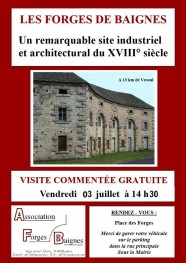 Visite comment�e du site des Forges