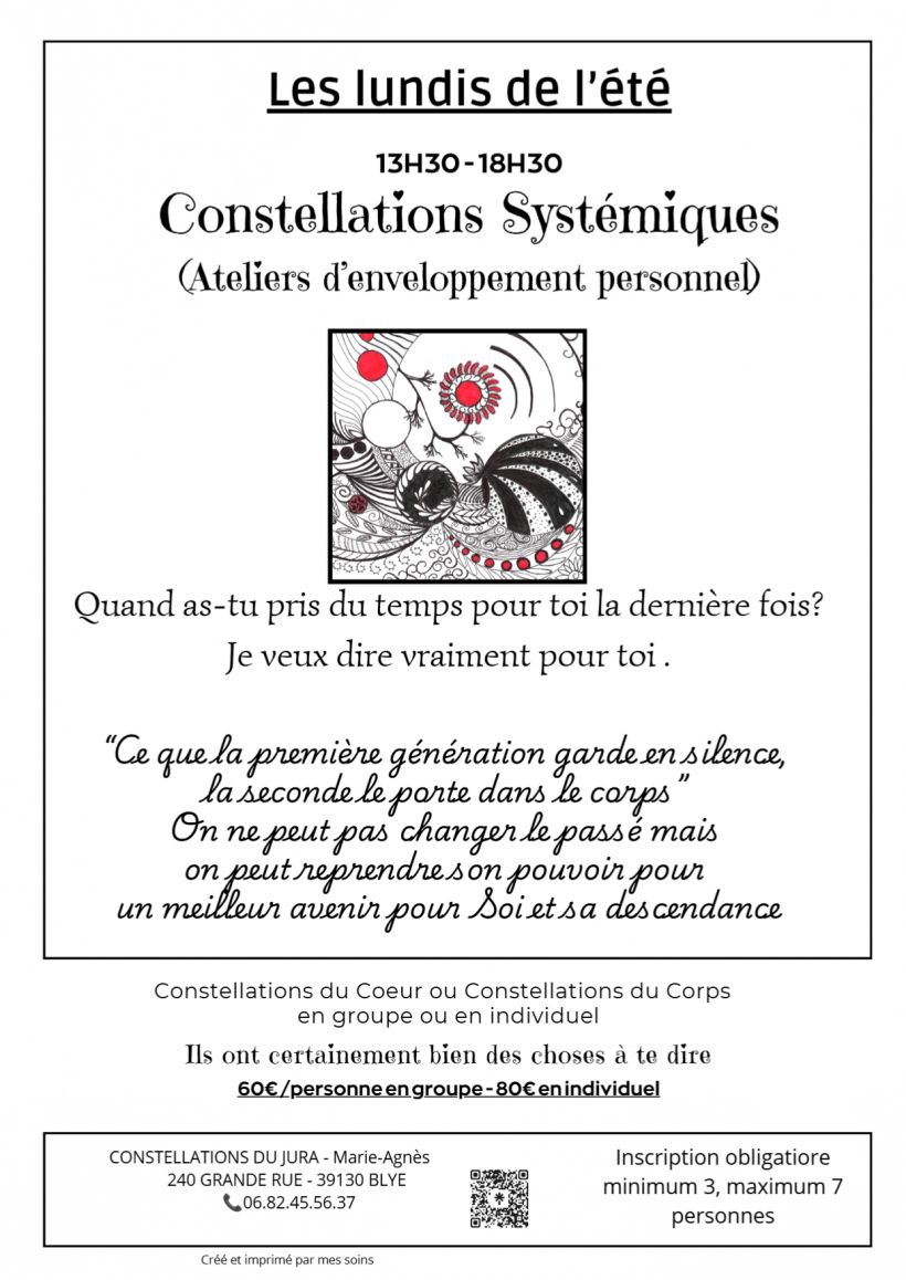 Constellations syst�miques - Ateliers d'enveloppement personnel