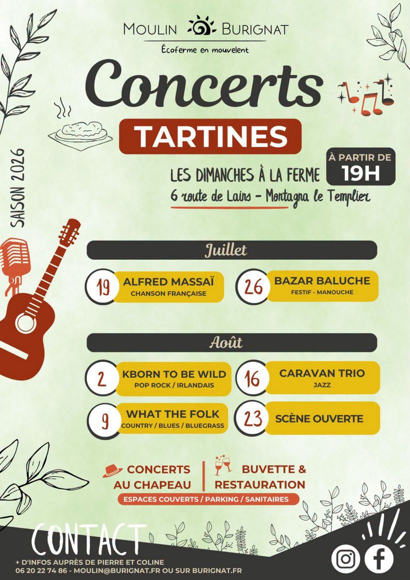 Les concerts tartines
