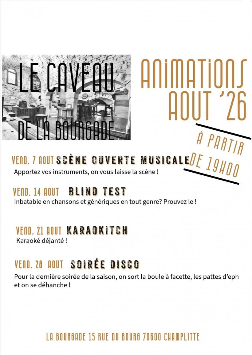Animations au caveau