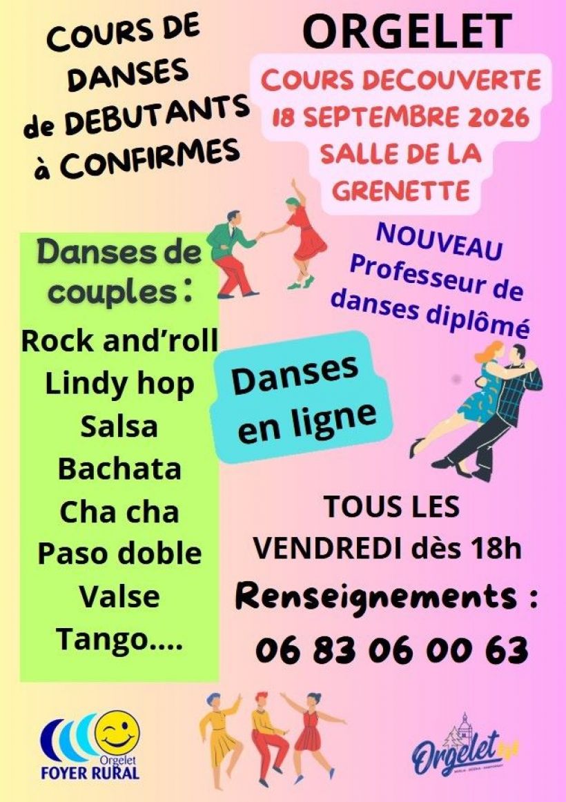 cours de danses de couples et en ligne