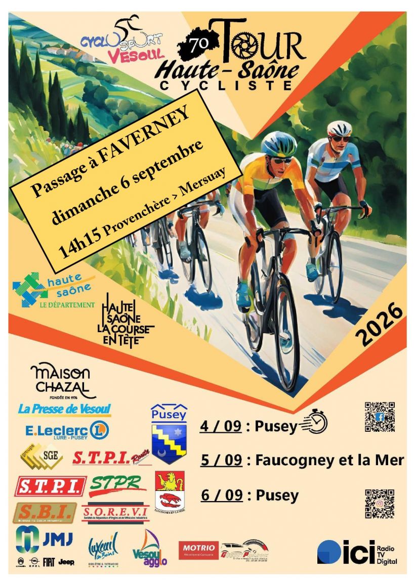 Cyclisme : Passage du Tour de Haute-Sa�ne