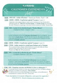 Programme de la Librairie La Balan�oire