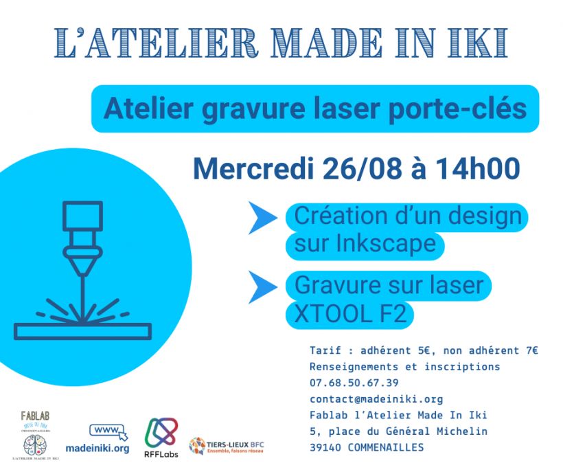 Atelier gravure laser d'un porte-cl�s