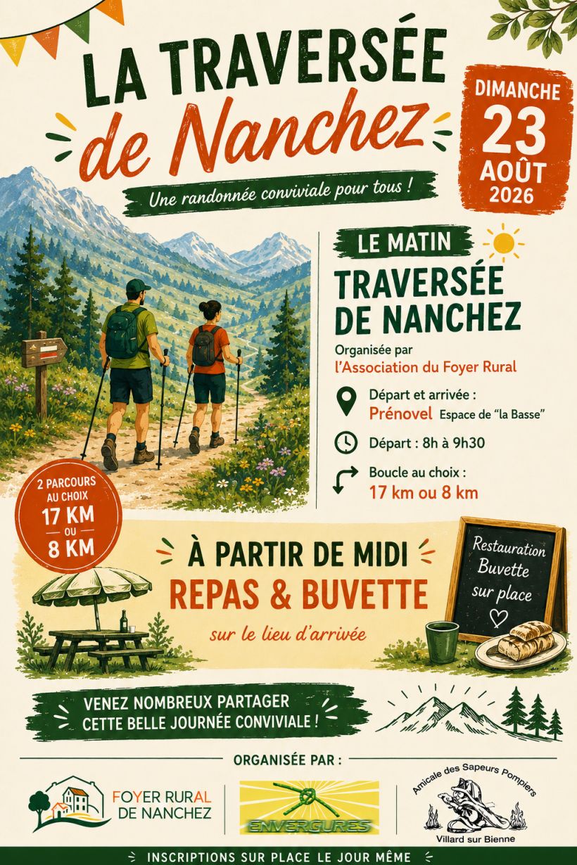 Rando p�destre - Travers�e de Nanchez