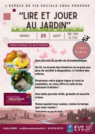 Lire et jouer au jardin
