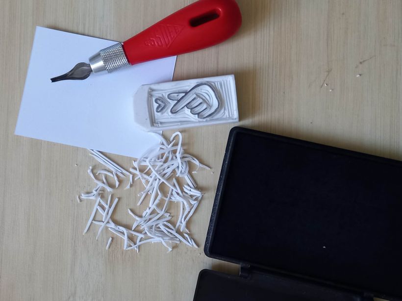 Atelier cr�atif : Gravure sur gomme