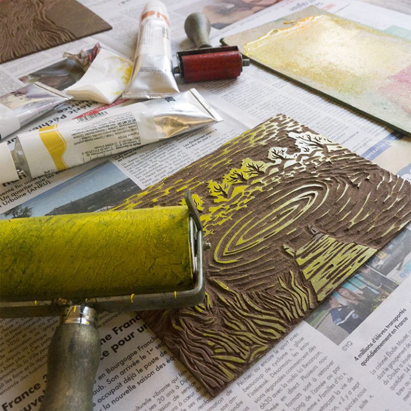 Atelier cr�atif : linogravure