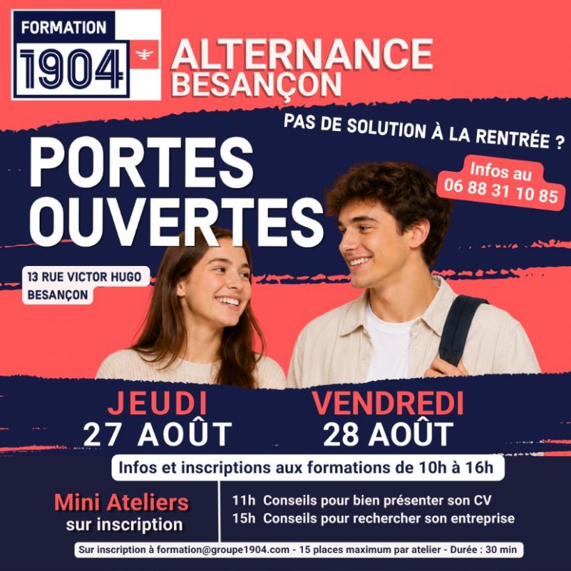 Portes ouvertes de Formation 1904