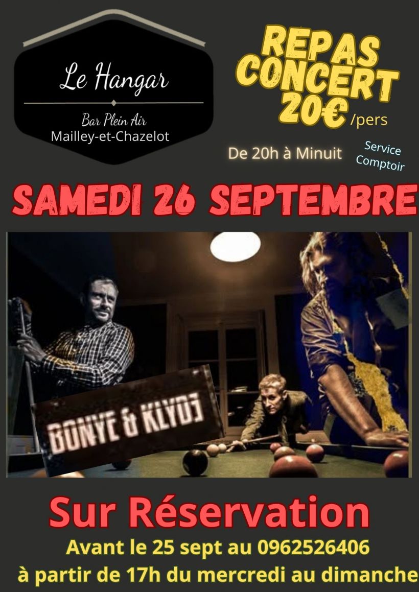Repas concert avec Bonye and Klyde