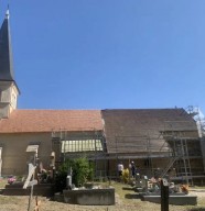 Visite du chantier de l'�glise Saint-Etienne de Ch�tel