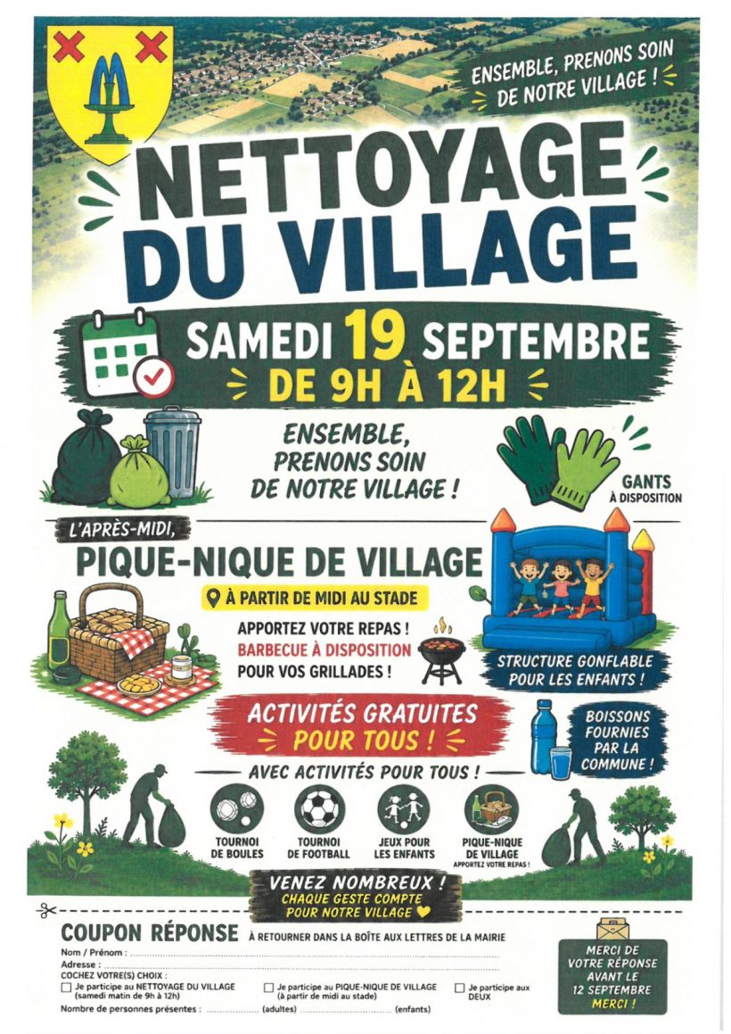 Nettoyage du village, pique-nique et activit�s