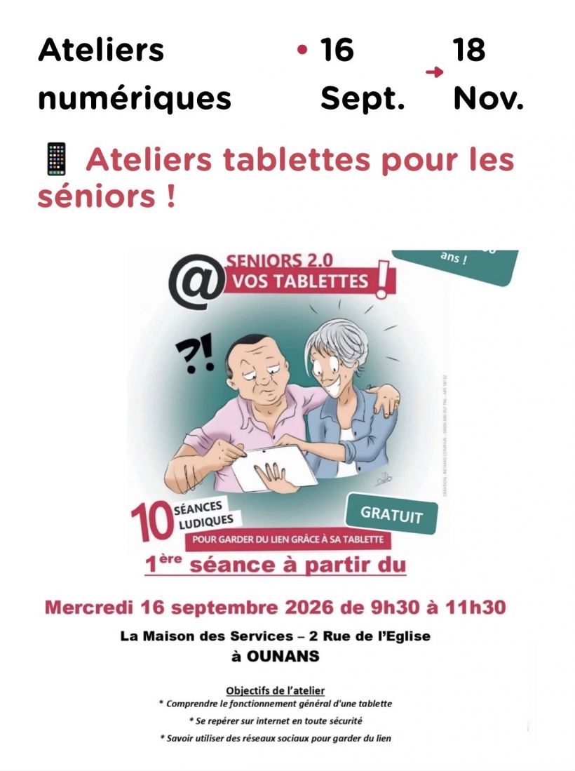 Ateliers tablettes pour les seniors