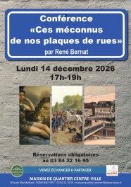 Conf�rence : Ces m�connus de nos plaques de rues