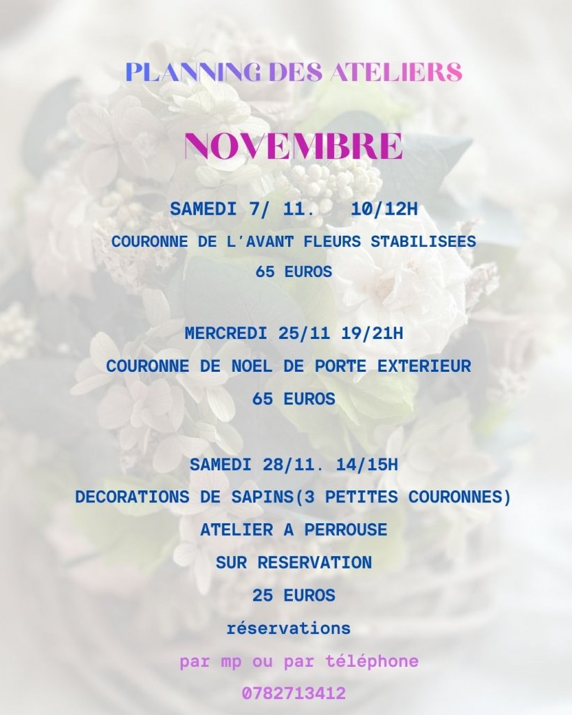 Ateliers floraux