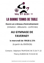 La Bannie tennis de table