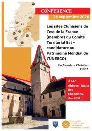 Conf�rence : Les sites clunisiens de l'Est de la France