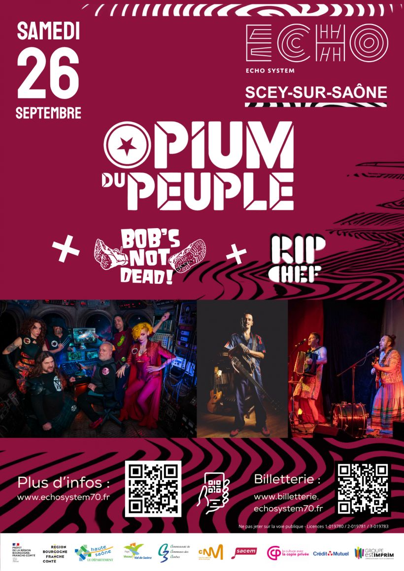 Opium du Peuple + Bob's Not Dead + Rip Chef