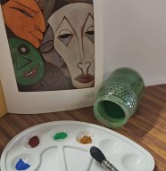 Atelier cr�ation de peinture � partir de pigments