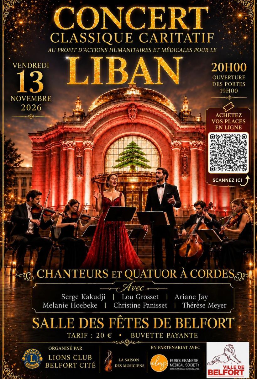 Concert Classique caritatif au profit du Liban