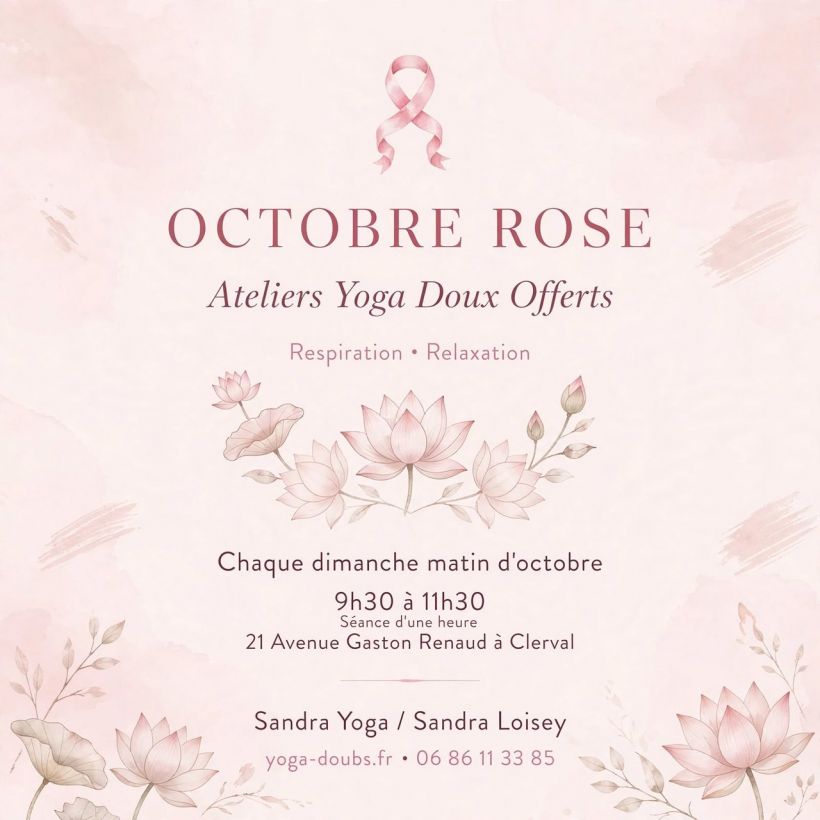 Octobre Rose : ateliers yoga doux