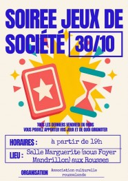 Soir�e jeux de soci�t�